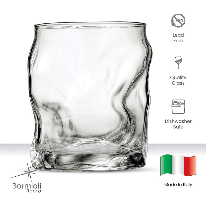 Bormioli Rocco Sorgente 14.25 Double Old Fashioned Glass, Set of