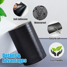 Nirvany 13 Yard Grey Wood Grain Wallpaper Border Removable PVC Waterproof Peel and Stick Wallpaper,Bathroom Mirror Frame Border Sticker Wall Decor 3.93'' x 472''