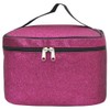 NGIL Hot Pink Glitter Large Top Handle Cosmetic Case