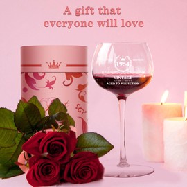 Funshot 70th Birthday Gifts For Her,Vintage 1954 Wine Glass,70th Birthday Decorations For Women,70 Year Old Birthday Gifts For Women,Fun 70th Birthday Gifts Idea For Women,Friends,Mom