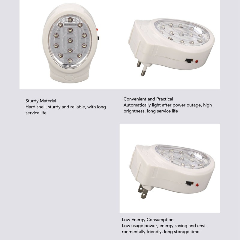 LED Emergency Light 2W Cold White 2 Gear Energy Saving