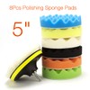 8 Pcs Buffing Pads Waxing Polishing Buffer Drill Sponge Kit