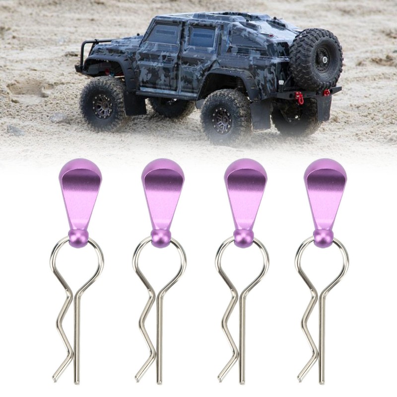 4Pcs Metal RC Car Body Clips with Pull Tabs for