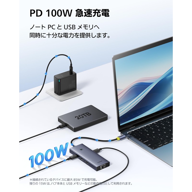 Baseus USB-C Hub 7-in-1 4K (60Hz) HDMI Hub 10Gbps High