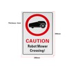 SG Store 2PCS Robot Lawnmower Warning Signs 300x200mm Aluminium Composite