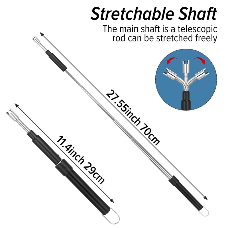 Electric Arc Flexible Neck Long Lighter,Retractable Length 11.4in to 27.55in,Rechargeable
