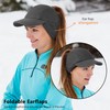 Women's Fleece Ponytail Hat, Double Layer Warmth, with Drop Down