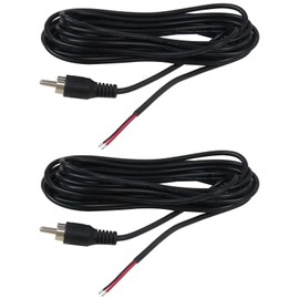 Acupress 2-Pack 9.8 FT Replacement RCA to Bare Wire Cable Compatible for Audio Speaker Subwoofer HDTV Cable Cord