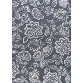 Tayse Gray Modern 4x6 Area Rug 4x6 - Indoor Area Rugs for Living Room - Dining Room Rug - Bedroom Rug - Kitchen Rug - Entryway Rug Contemporary Carpet - Alfombras para Salas Modernas