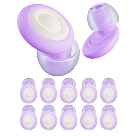 5 Pairs Ear Plugs for Sleeping Noise Cancelling,Soft Silicone Hearing Protection Earplugs for Sleep Snoring,Noise Sensitivity,Study,Snoring,Work,Concert,Motorcycle,Airplanes,24dB-33dB（Purple）
