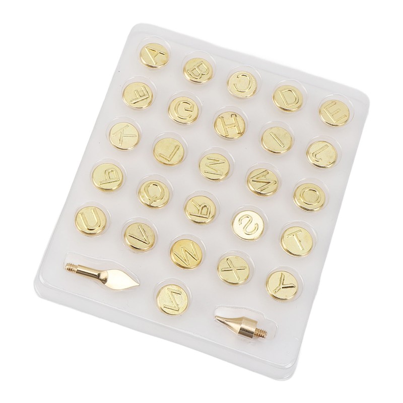 Letters Burning Tip 26 Letters Brass Alphabet Carving Tip for