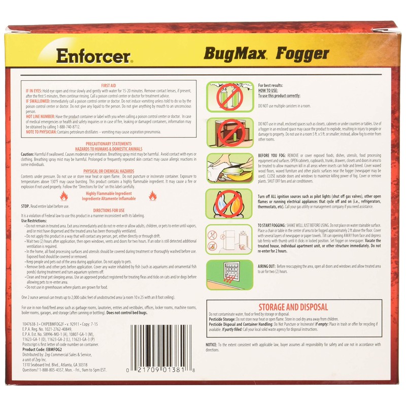 Enforcer EBMFOG2 3-Count BugMax Fogger, 2-Ounce