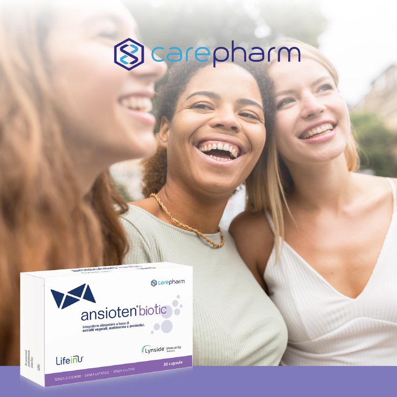 Carepharm, Ansioten Biotic, Integratore Alimentare con Probiotici e Prebiotici, Ideale