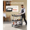 300 Lbs Load Capacity 3-tier Utility Plastic Cart 24.4 X