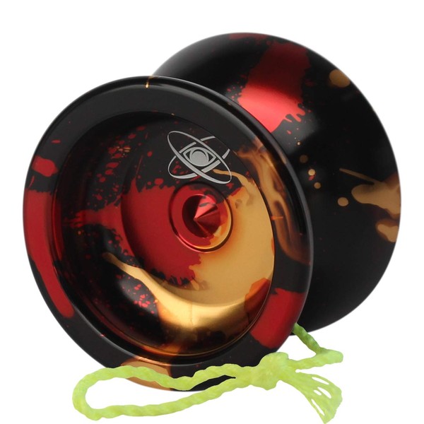 Yoyo King Watcher Metal Professional Yoyo with Ball Bearing Axle and Extra String (Volcano)