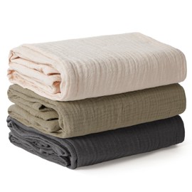 Peepeemax Baby Swaddling Cloth for Newborns, Large Muslin Cloth, 100 x 100 cm, Soft, Breathable Cotton Muslin Blanket, Swaddle Blanket for Boys and Girls, Pack of 3, Grey