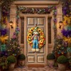 Autumn Pumpkin Wreath Front Door Decoration - Seasonal Fall Harvest