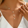foyjoey 18K Gold Plated Lariat Necklace for Women Dainty Y