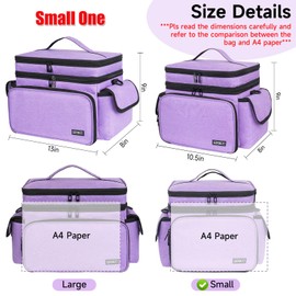 LEFOR·Z Sewing Supplies Organizer,Double-Layer Sewing Accessories Storage Bag,Protable Travel Sewing Box Sewing Basket for Sewing Tools,Puple（Bag Only）
