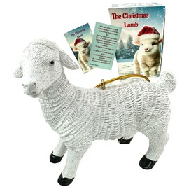 Westmon Works Lamb Ornament or Nativity Crib Scene Christmas Decoration with Legend Story Card and Matching Box Holiday Decoration