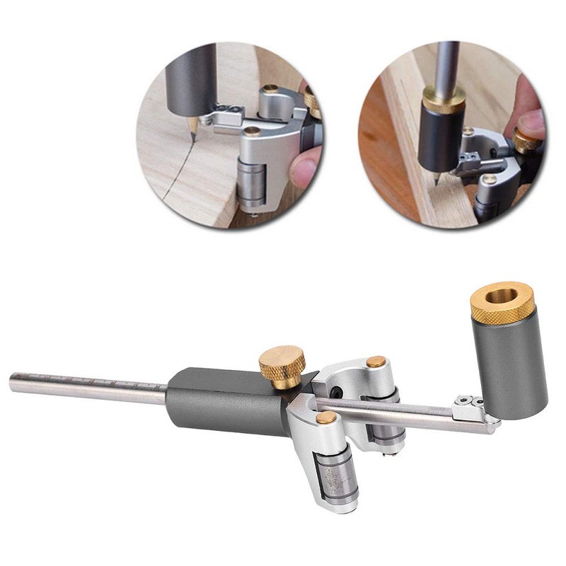 ViaGasaFamido Linear Arc Scriber Tool, Metric Wood Scribe Tool, Dual-Purpose