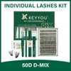 DIY Lash Extension Kit KEYYOU 300Pcs Individual Eyelash Extension Kit