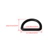 Emptty 20PCS Black Multi-Purpose Plastic 2.5cm D Ring D Shaped
