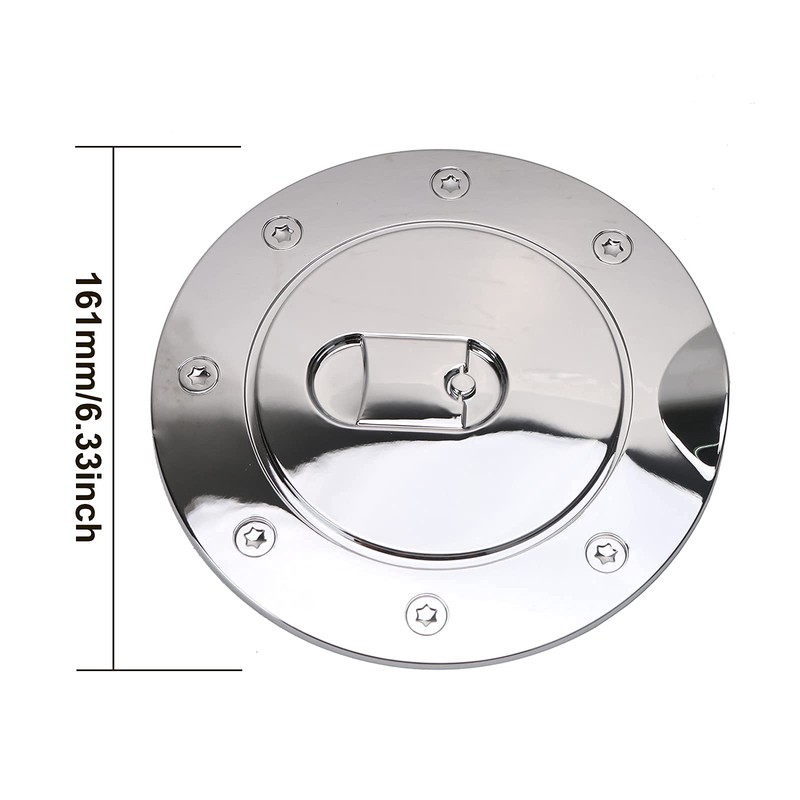 Tapa de depósito de combustible triple cromada para Dodge Ram