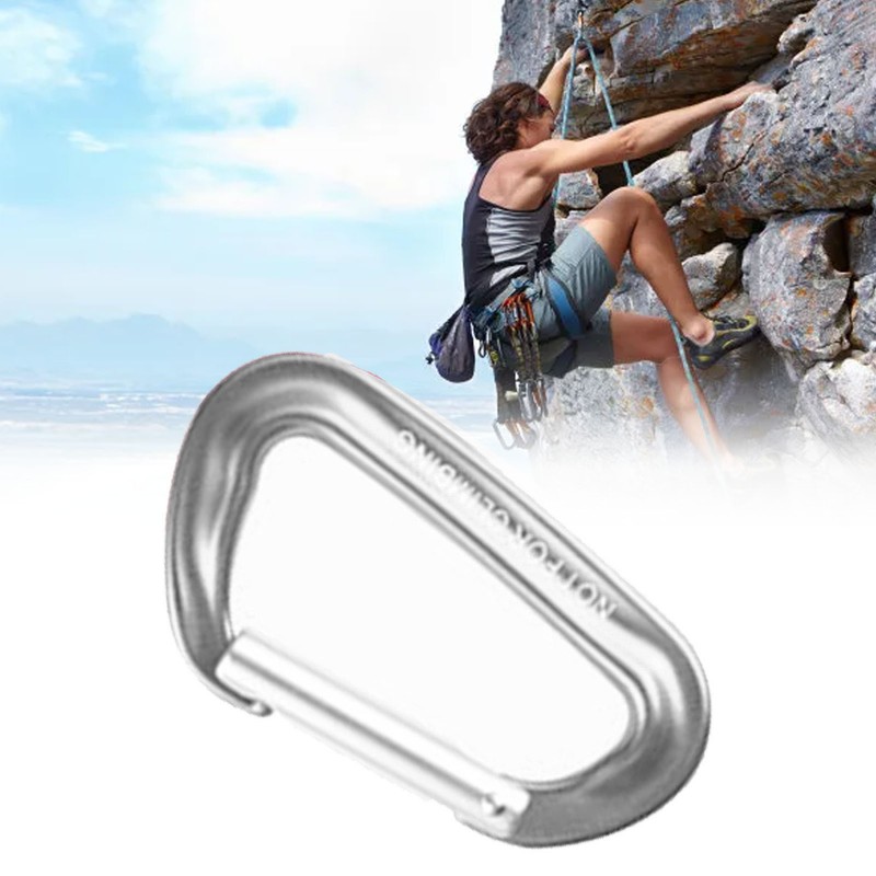 5Pcs Aluminum Alloy Climbing Carabiners 12KN (2697 Lbs) Heavy Duty