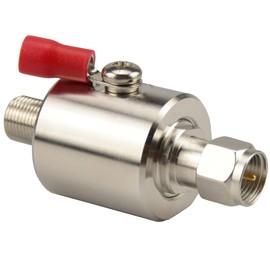 F Type Lightning Arrestor 3GHz 75 ohm with 90V Gas Tube Discharge TV Surge Protector (F Type Male to Female Lightning arrestor)