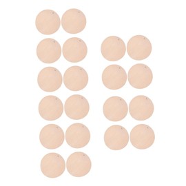 OHPHCALL 100pcs DIY Jewelry Wood Chip Tags Round Wooden Discs for DIY Crafts Earrings Necklaces Decorative
