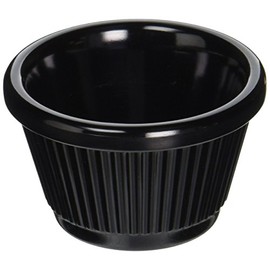 Winco Fluted Ramekins, 1.5-Ounce, Black, 12-Pieces