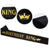 Heliltd Gold Birthday King Crown and Birthday King Ribbon Birthday