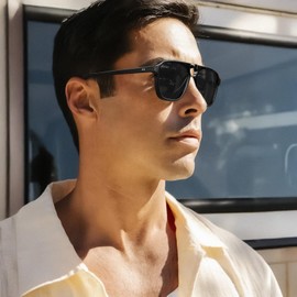 STGATN Polarized Aviator One-Bridge Modern Square Mens Sunglasses UV Protection Driving Sun Glasses