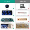 ORIA 2 Pcs Digital Aquarium Thermometer, LED Display Aquarium Thermometer,