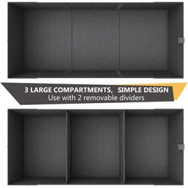 MIU COLOR Trunk Organizer for SUV, Collapsible Car Organizer with 12 Pockets, Non-Slip Bottom, Storage Organizer for Sedan, Van, Jeep, Grocery, Car Accessories, Large 3 Compartments, Black,32"×13"×12"