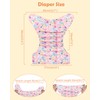 Reusable Cloth Diapers 6 Pack with 6 Inserts & Wet