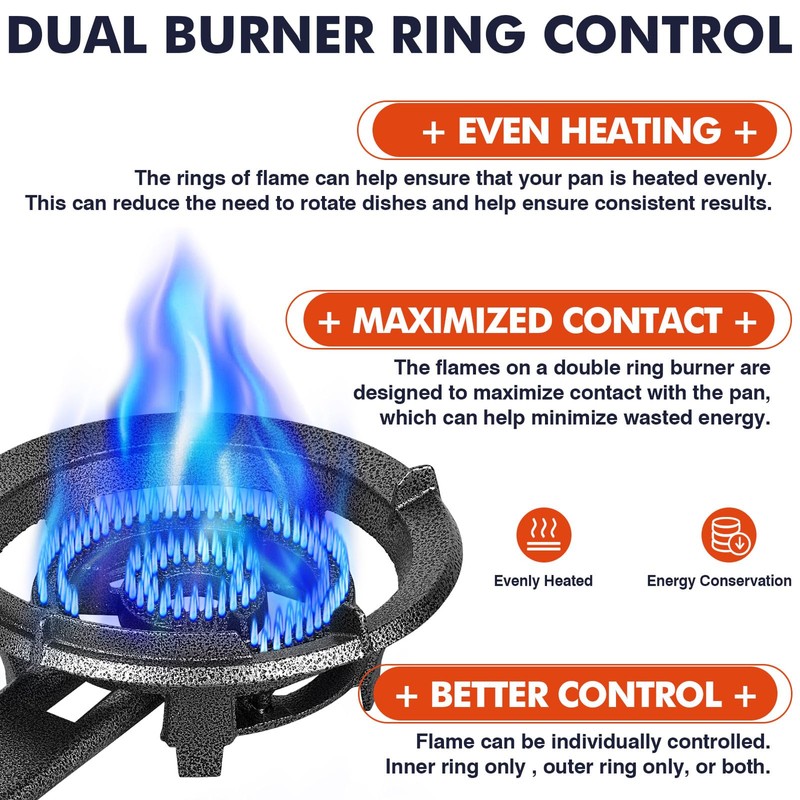 Llamaviva 90,000 BTU Portable Propane Burner Stove Cast Iron Single