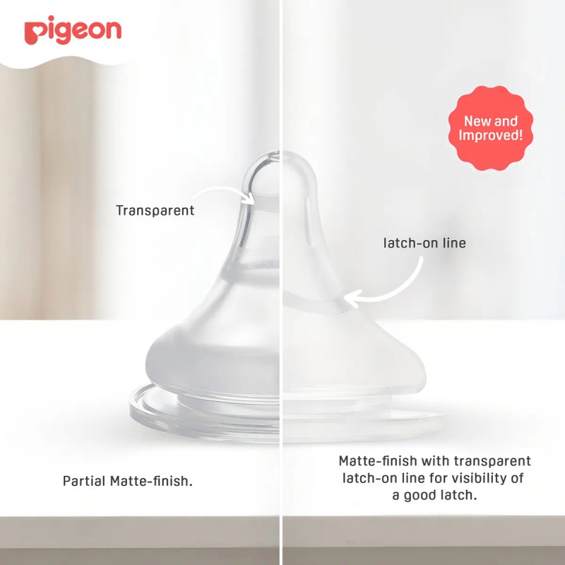 Tetina Pigeon Softouch Repuesto Boca Ancha Talla M +3m