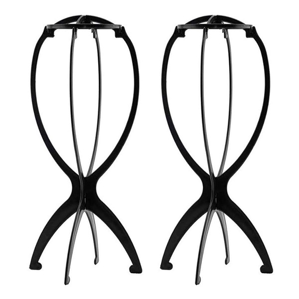 Ruiwen hair 2PCS Wig Stand Portable Collapsible Holder Durable Wig