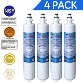 ICEPURE PRO NSF 53&42 Certified RPWF Refrigerator Water Filter, Compatible with GE RPWF, Advanced [4 Pack]