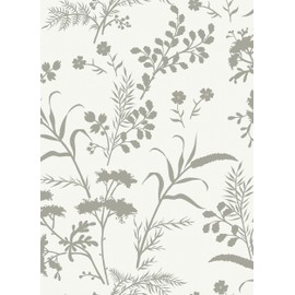 Heroad Brand Leaf Peel and Stick Wallpaper Boho Floral Contact Paper for Cabinets Waterproof Removable Wallpaper Thicken Gray Wallpaper Self Adhesive Decorative Contact Paper for Wall 16.1''x78.7''