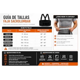 Faja Sacrolumbar Industrial para Hombre con Tirantes Ajustables – Soporte Lumbar para Carga Pesada, Trabajo Rudo, Construcción y Almacén – Faja de Seguridad Ergonómica (Negro) (Talla L)