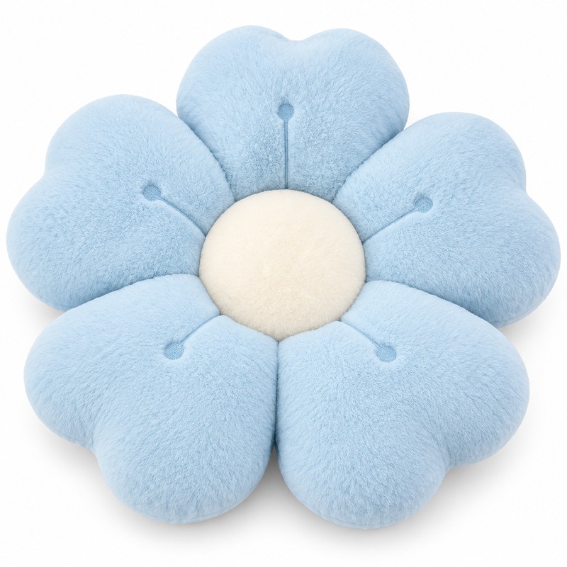 Flower-Shaped Plush Throw Pillow for Sofa and Bed – Soft