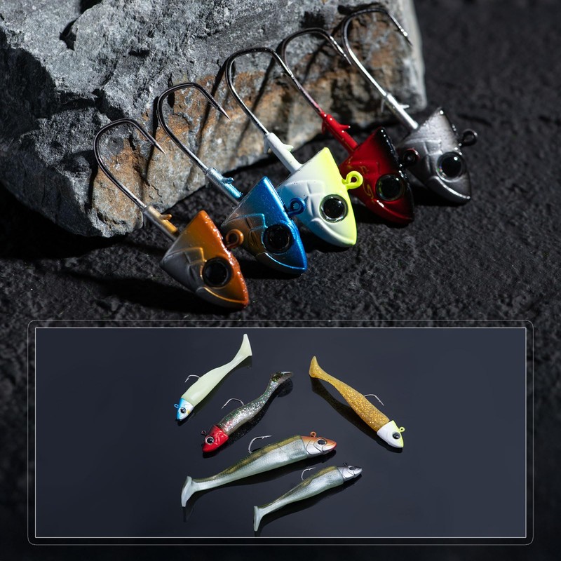 Goture Jig Heads, Jig Heads, 5 Colors, 0.5 oz (14