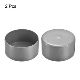 sourcing map 2pcs Rubber End Caps 100mm(4 inch) ID Vinyl Round Tube Bolt Cap Cover Screw Thread Protectors Dark Grey