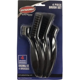 FixtureDisplays Dynamic DYN11021 4pc Mini Wire Brush Set (2-Nylon & 2-Stainless Steel)
