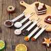 Stainless Steel Measuring Cups and Spoons Set, 5Pcs With Ring