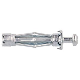 Molly M16106-XJ Metal Dowels Diameter 11 mm with 57 mm Screws, Supports up to 40 kg, Grey Set of 10