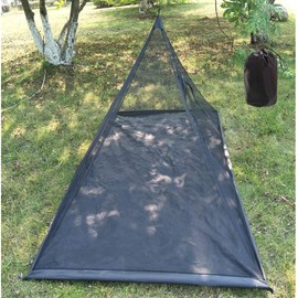 Vilemoon Mosquito Net for Camping Bed Compact and Ultra-Light for Travel Outdoor Netting Cover Lightweight Mesh (Black)